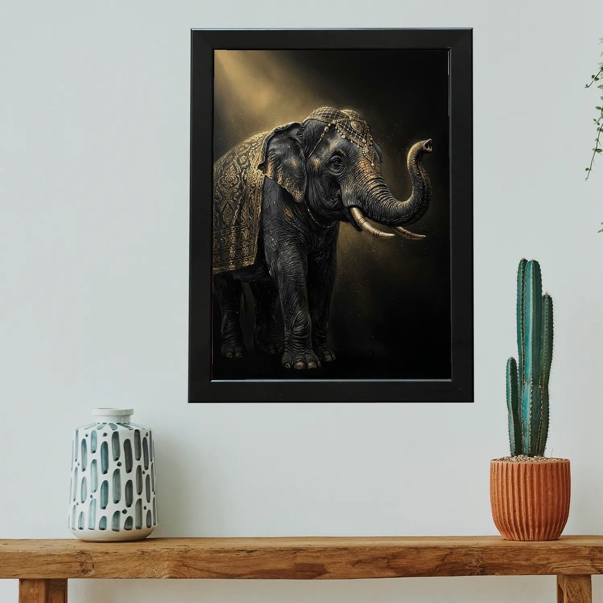 Elephant of Golden Splendor — Wooden finish