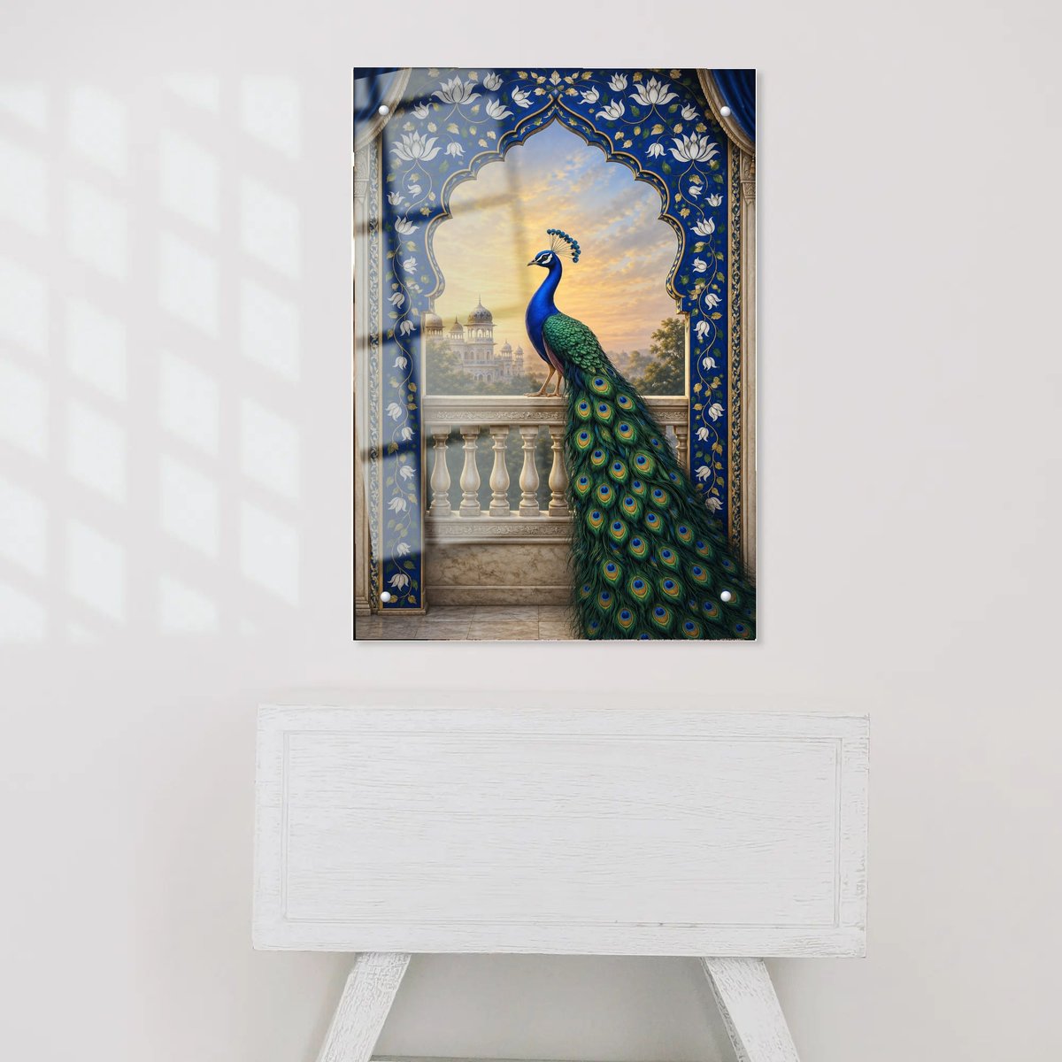 Regal Peacock Palace Sunset — Acrylic finish