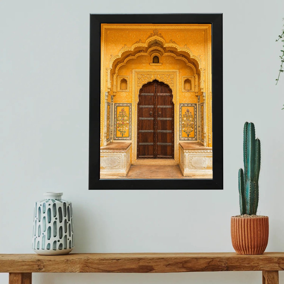Amber Palace Doorway Grandeur — Wooden finish