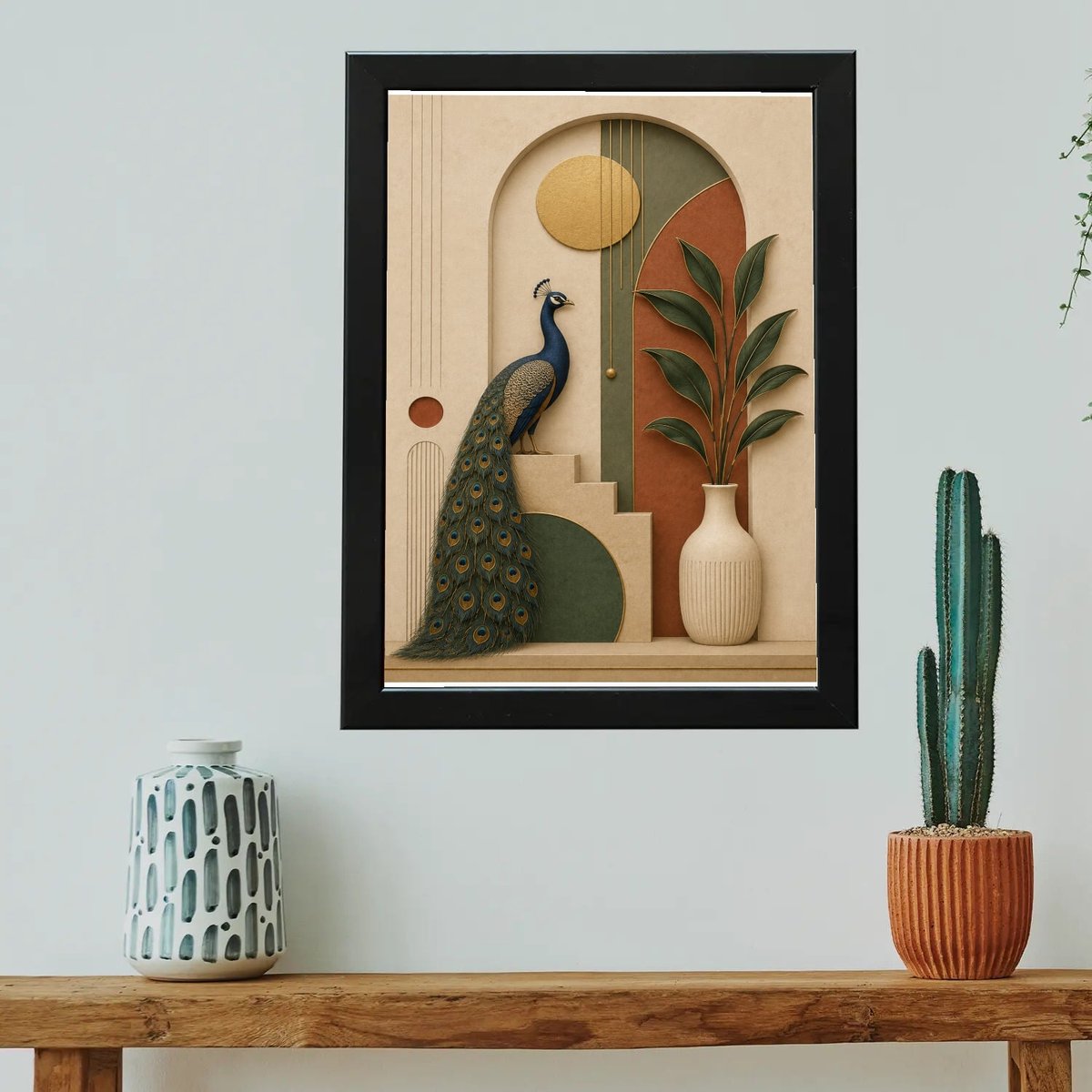 Peacock's Archway Serenity — Wooden finish