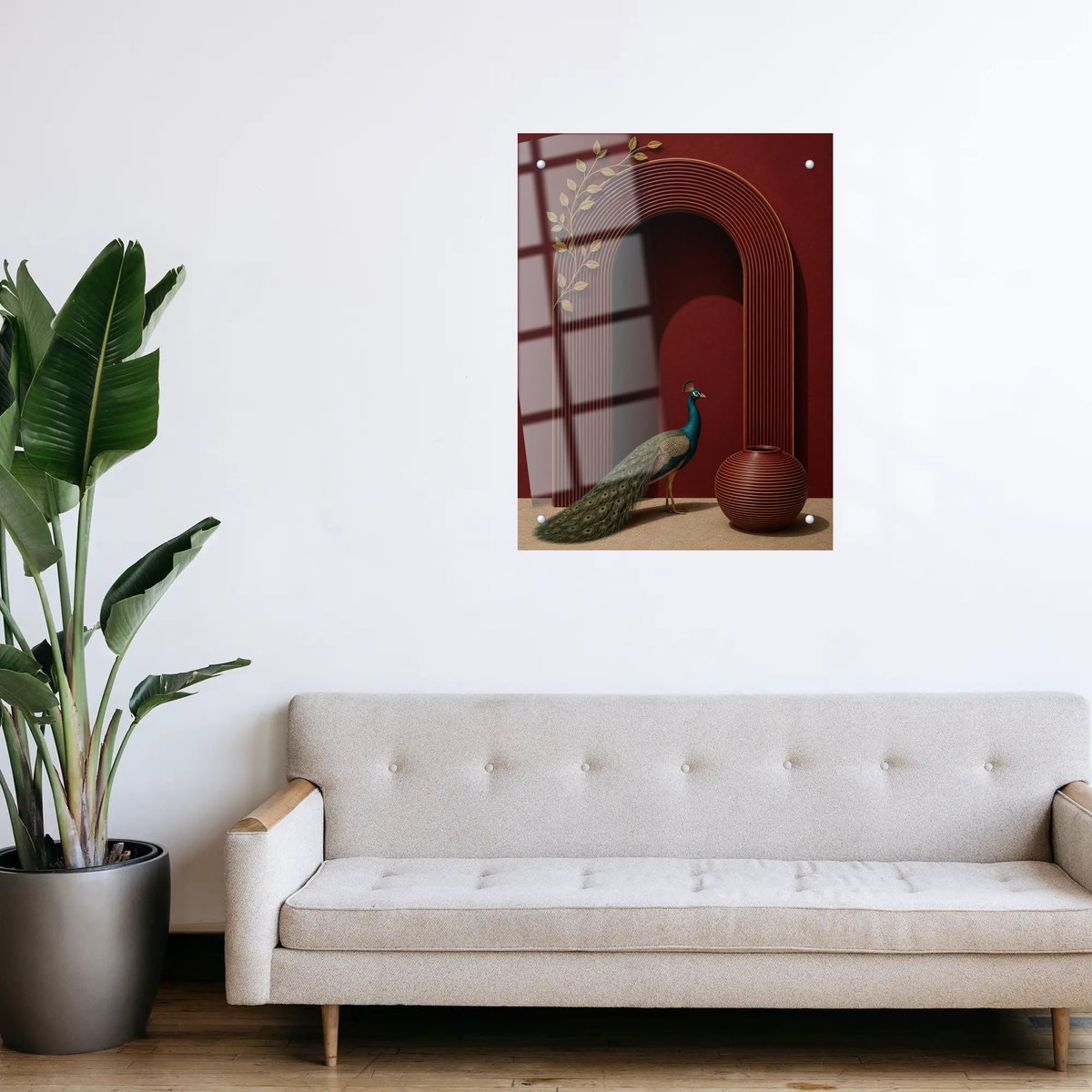 Crimson Arch Peacock Dream — room view 3