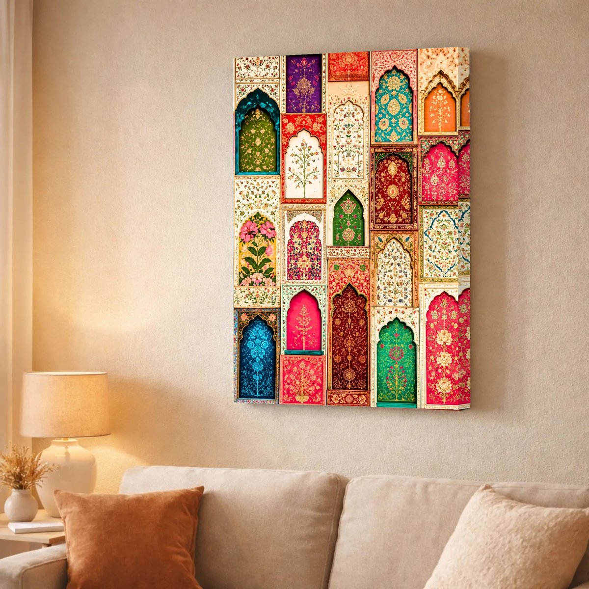 Indian Palace Floral Arches — Canvas finish
