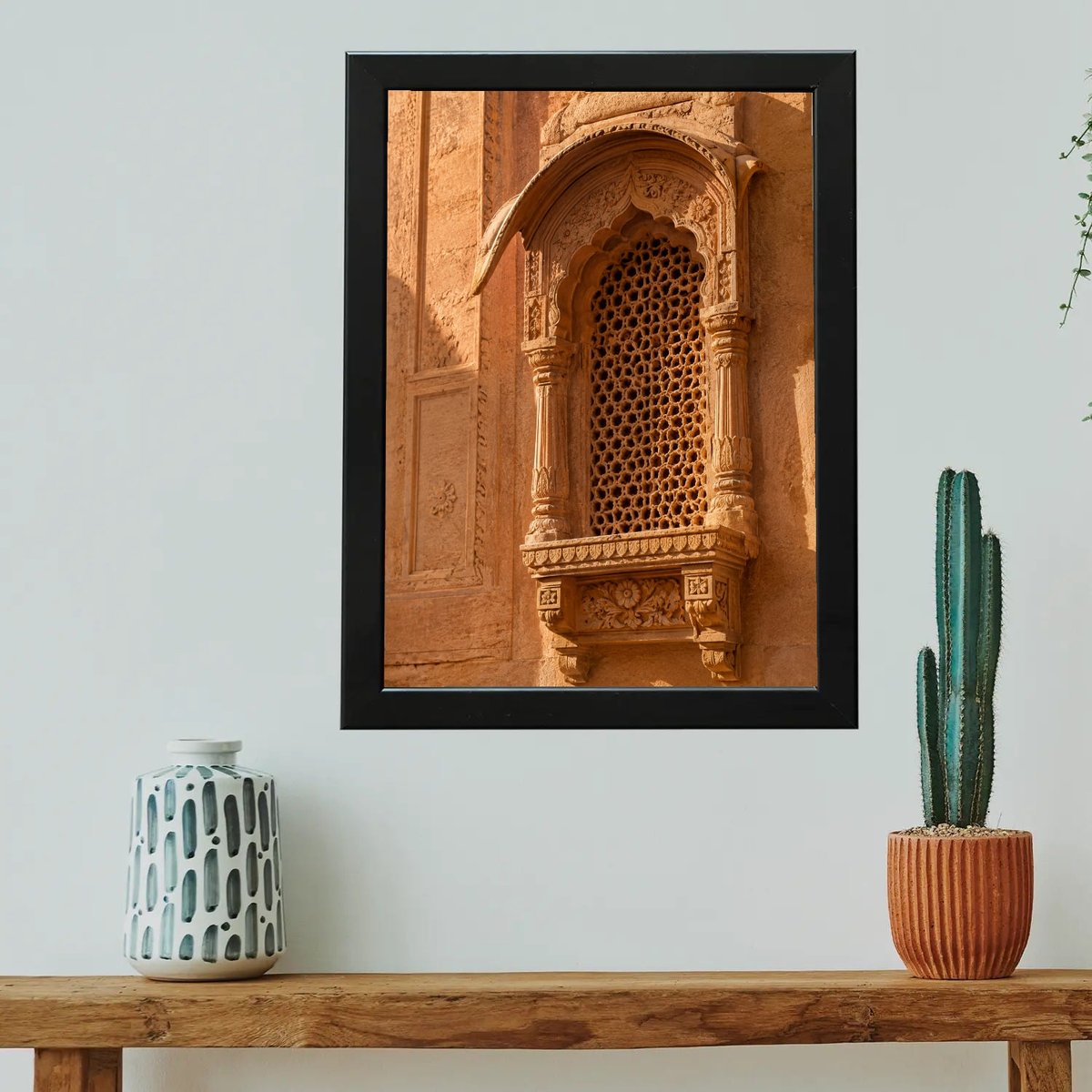 Golden Jali Archway — Wooden finish