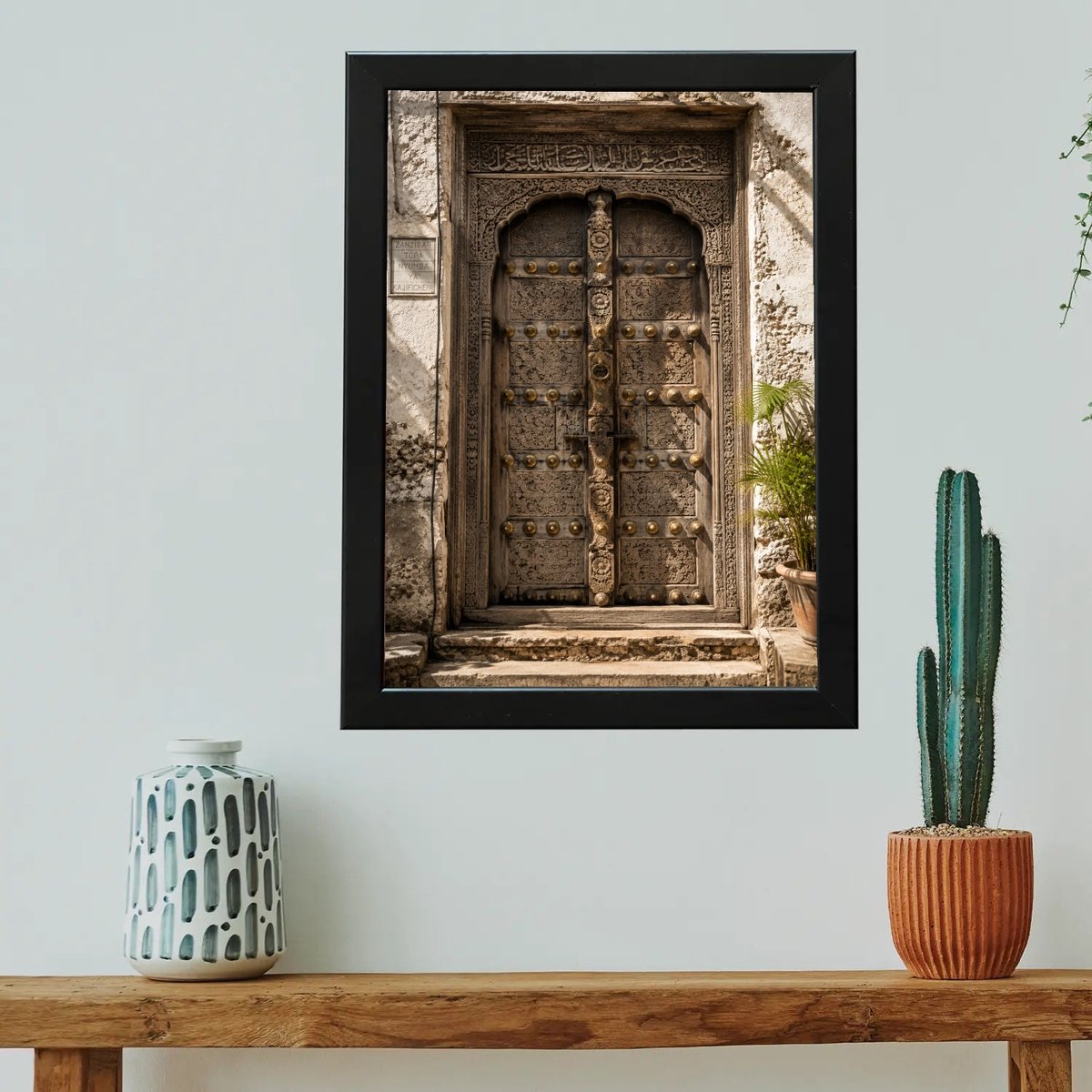 Zanzibar Carved Doorway Heritage — Wooden finish