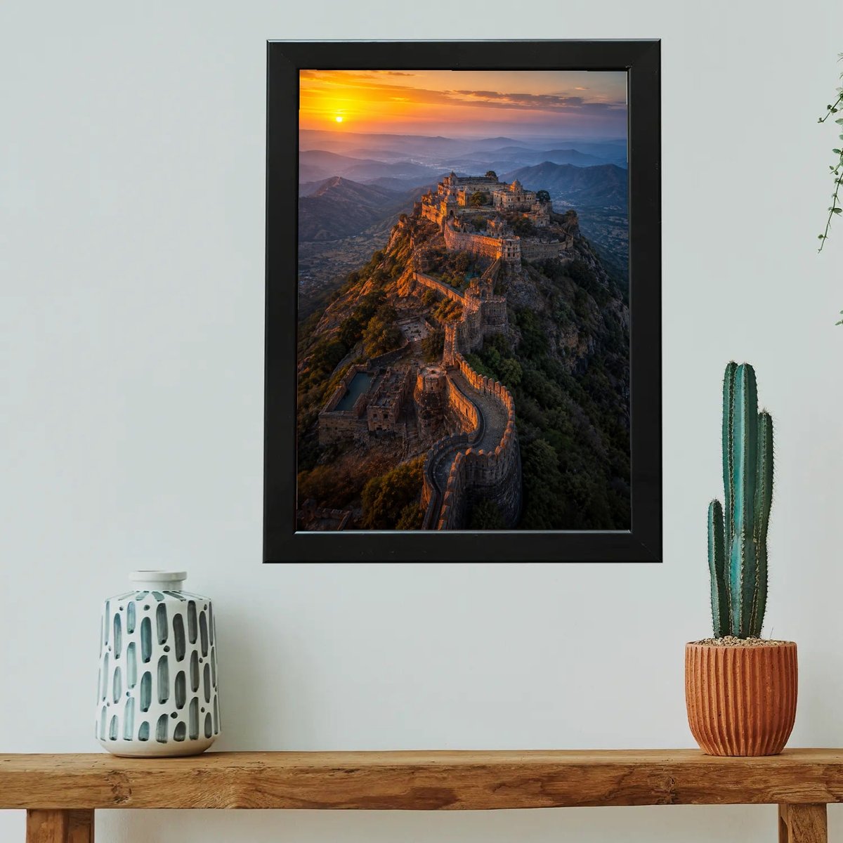 Kumbhalgarh: Golden Hour Fort — Wooden finish
