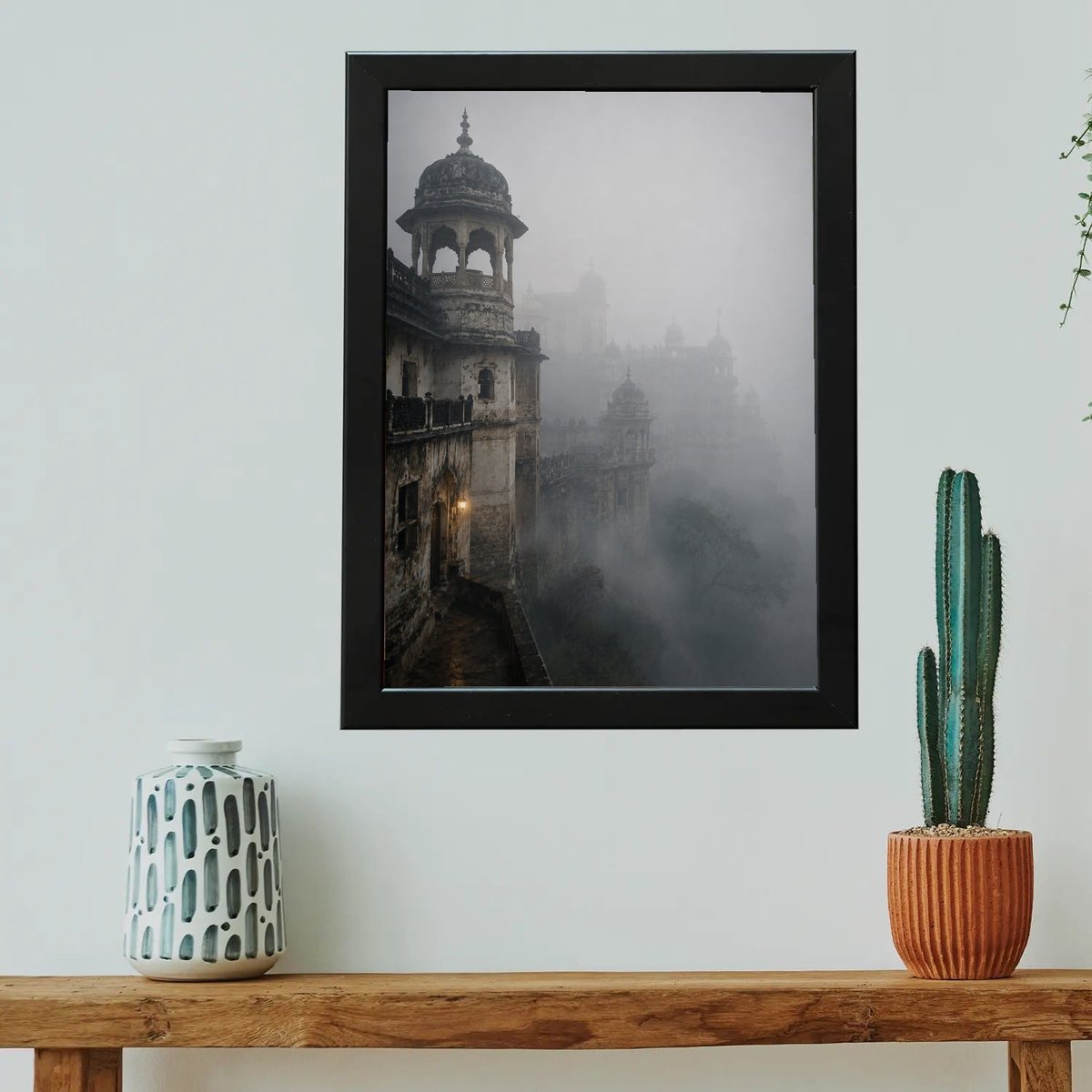 Mystic Fort in the Fog — Wooden finish