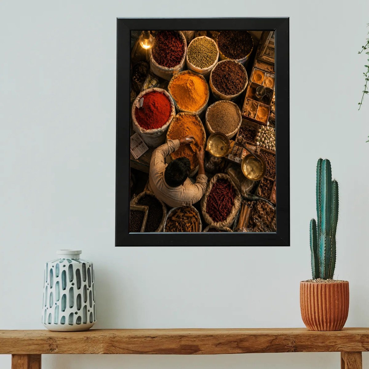 Colours of the Bazaar — Wooden finish
