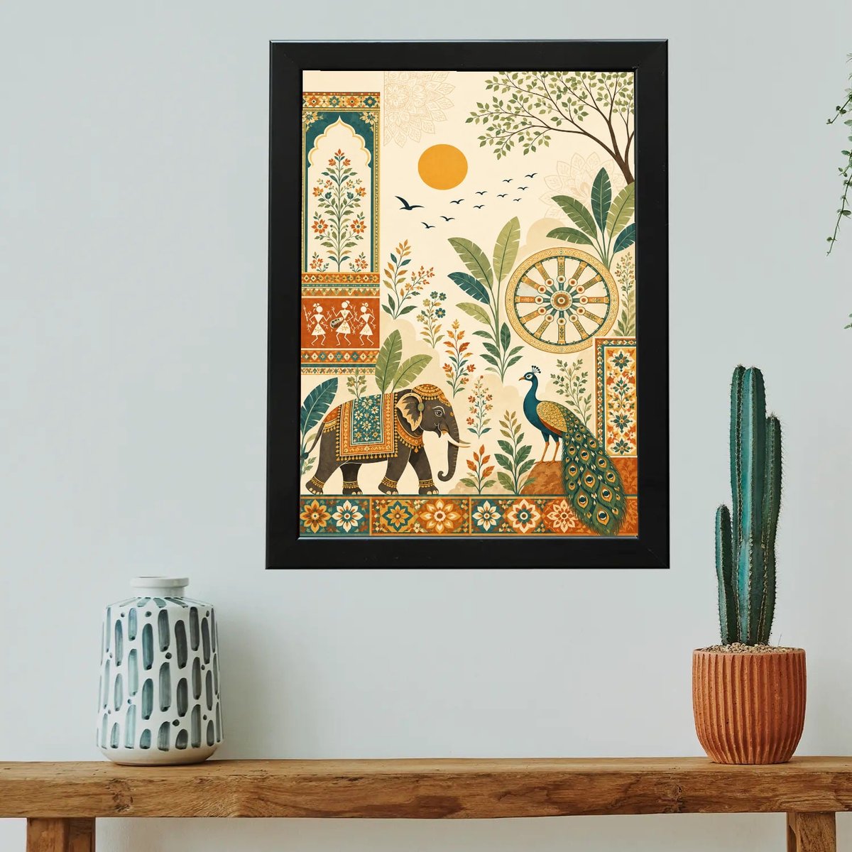 Vibrant India Serenity — Wooden finish