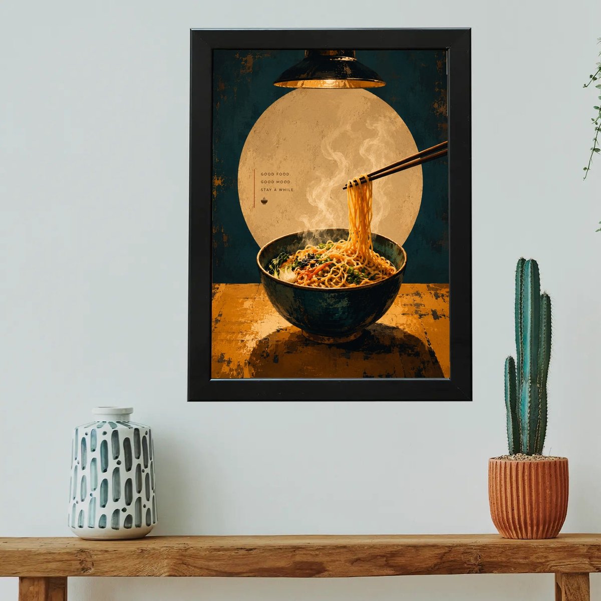 Moonlit Noodle Comfort — Wooden finish