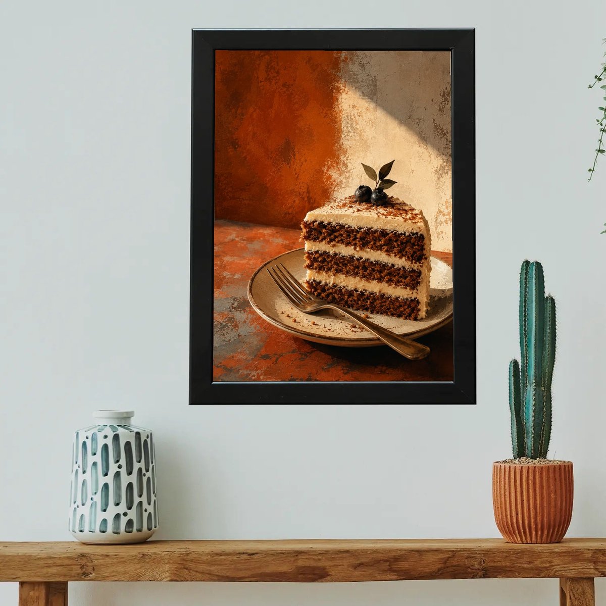 Warm Indulgence Slice — Wooden finish