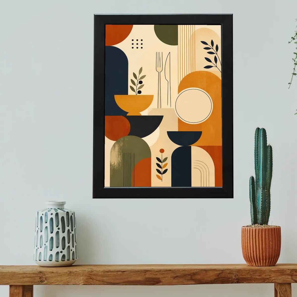 Mediterranean Culinary Abstraction — Wooden finish