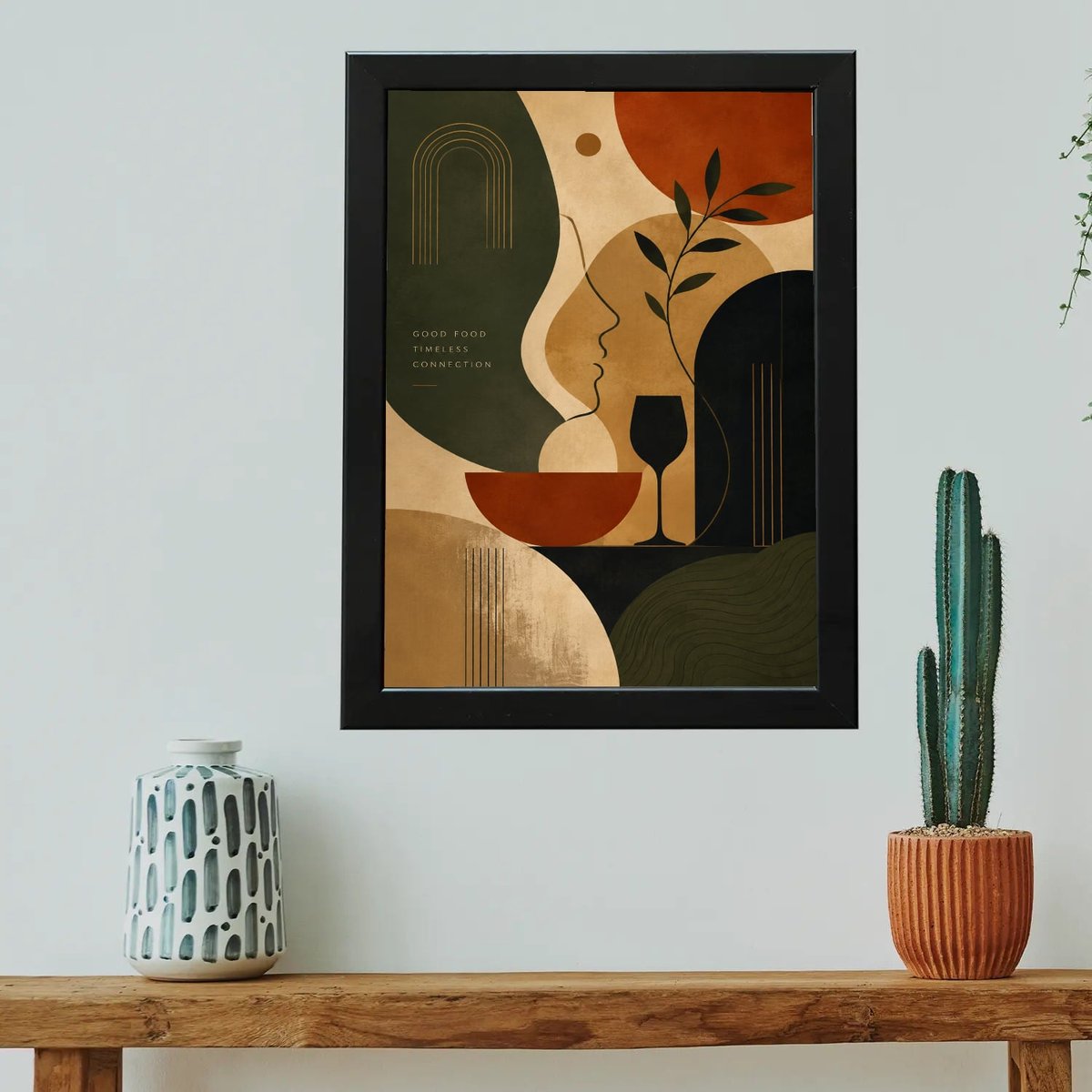 Timeless Connection Dining Art — Wooden finish