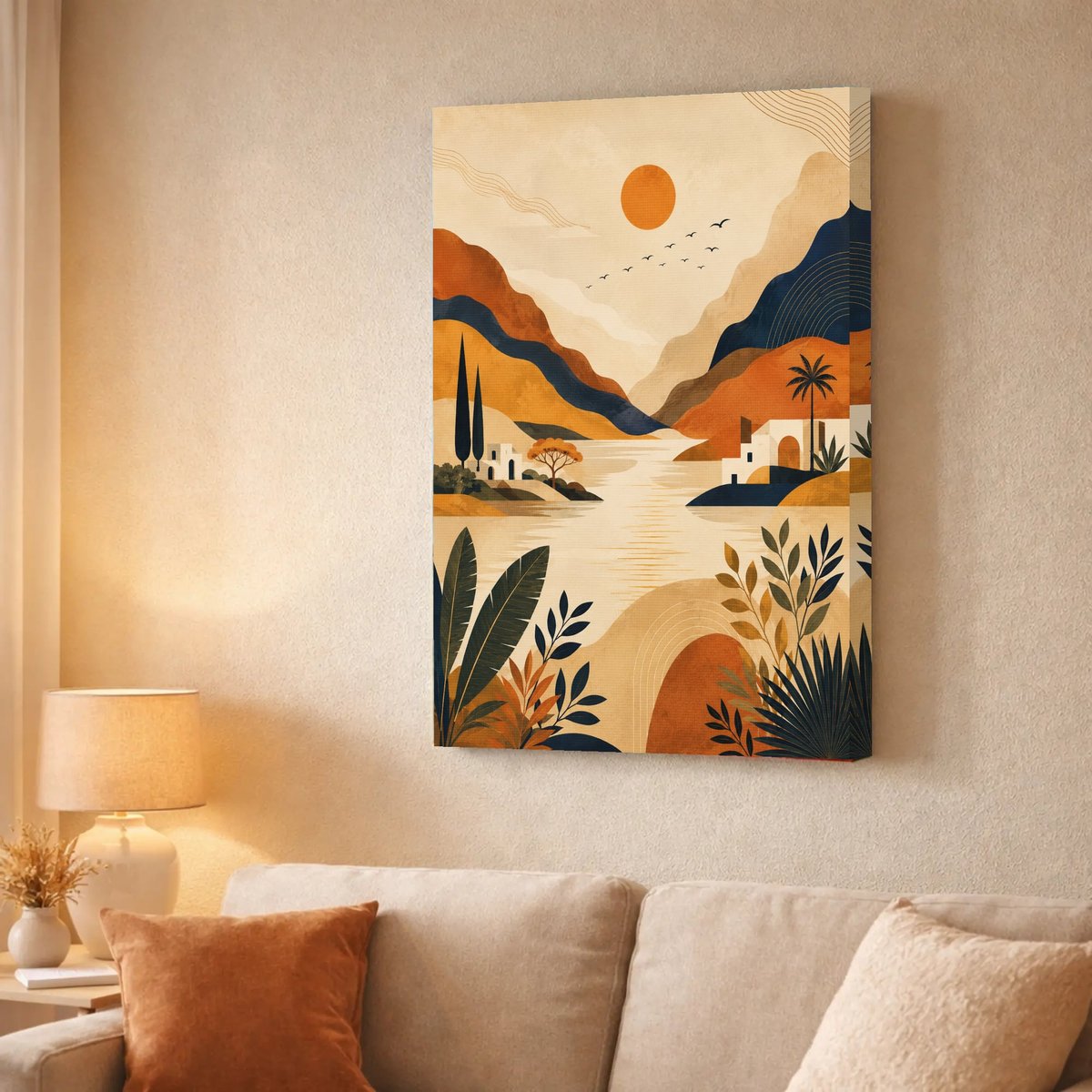 Warm Valley Vista — Canvas finish