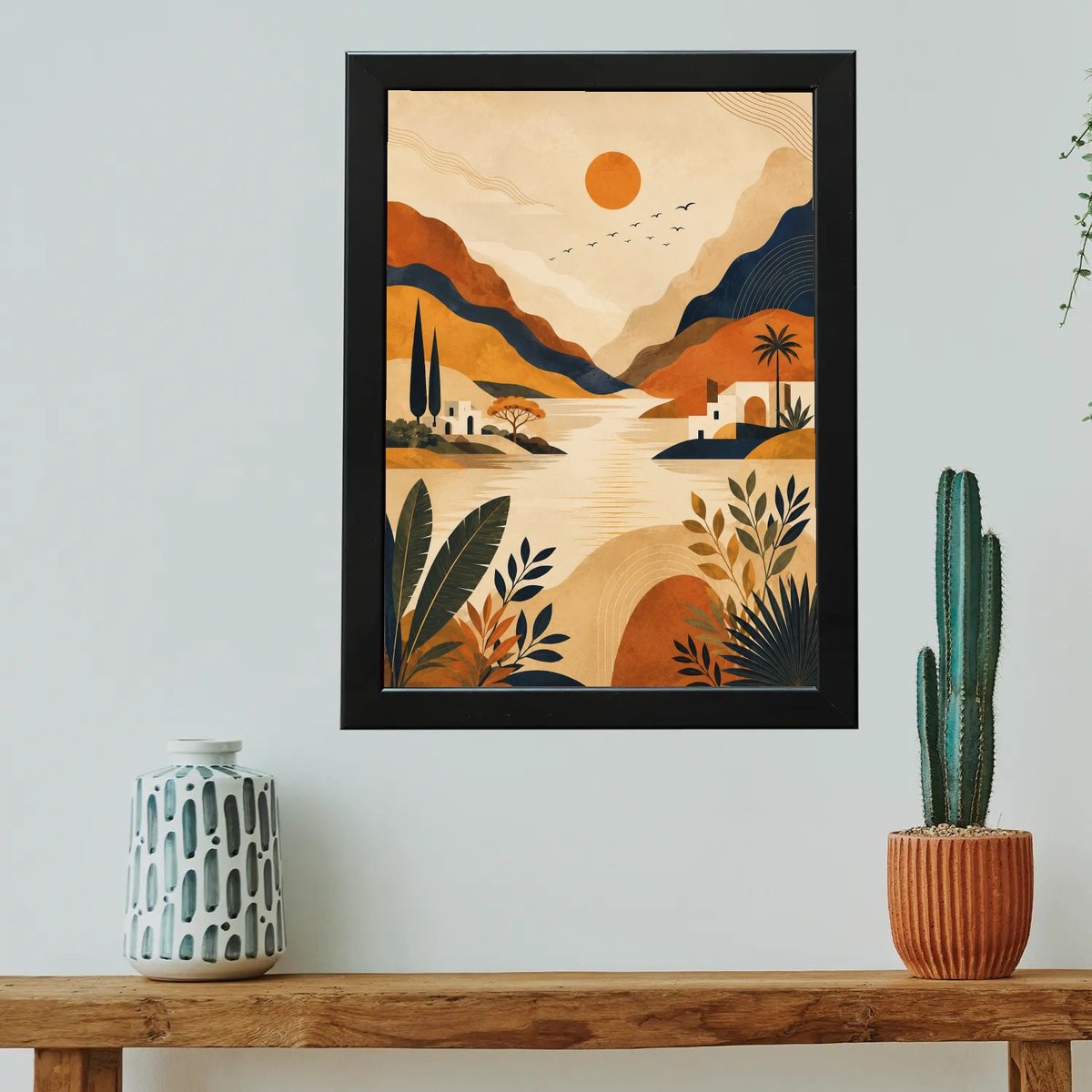 Warm Valley Vista — Wooden finish