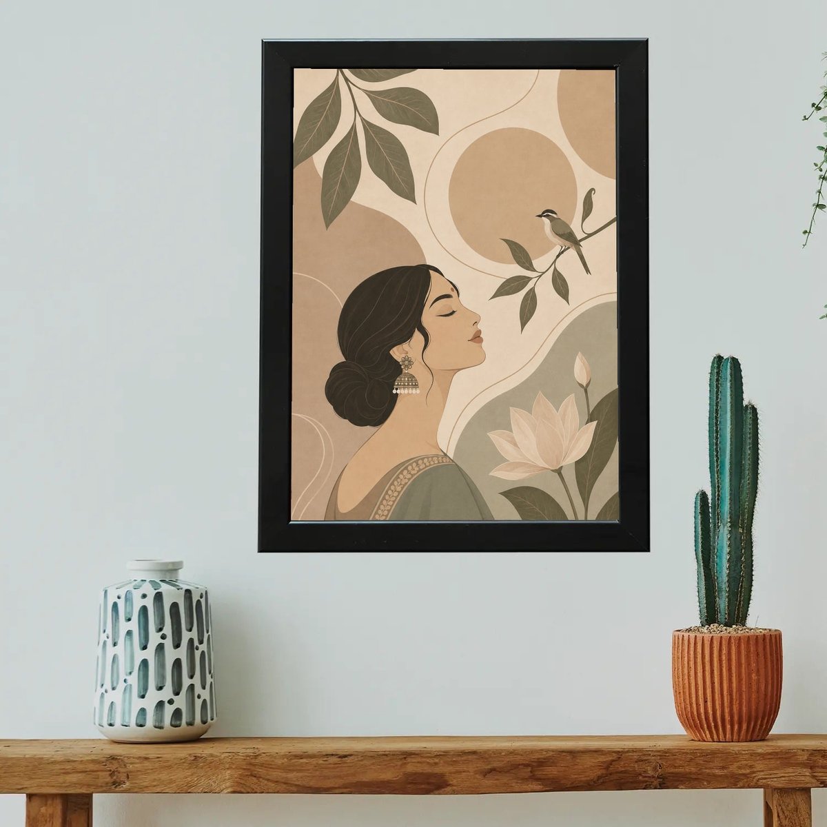 Whispers of Nature's Grace — Wooden finish